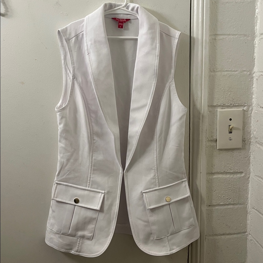 Guess Ivory Sleeveless Vest